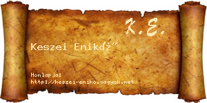 Keszei Enikő névjegykártya